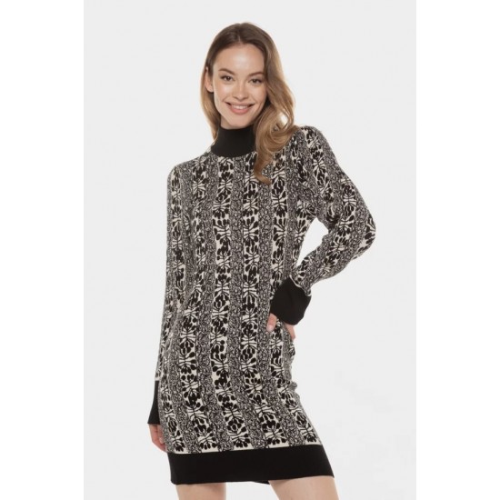 DESIGUAL Γυναικείο Πλεκτό Φόρεμα Ζιβάγκο M. Christian Lacroix Short Knit Dress 23WWVF01-2000 (Μαύρο)