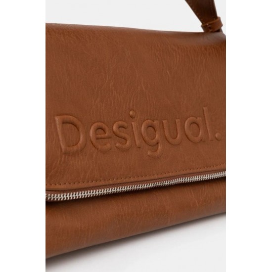 DESIGUAL Γυναικεία Τσάντα Ώμου Bag Half Logo Venecia Cont 24WAXP42/6064-Brown (Καφέ)