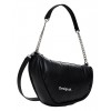 DESIGUAL Γυναικεία Τσάντα Crossbody Bag With Zipper LemonHeart 24WAXA37/2000 - Black (Μαύρο)