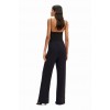 DESIGUAL Γυναικεία Ολόσωμη Φόρμα  Slim-Fit Crochet Jumpsuit 24SWPK04-2000 (Μαύρο)