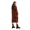 DESIGUAL Γυναικείο Παλτό με Κουμπιά Long Wool Zebra Coat 23WWEW52-7002 (Καφέ)