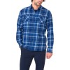 Funkybuddha Men's Checkered Shirt (Blue)