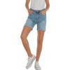 Funkybuddha Women's Shorts with Wear (Lt Blue)