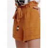 Funkybuddha Women's Linen Shorts (Yellow)