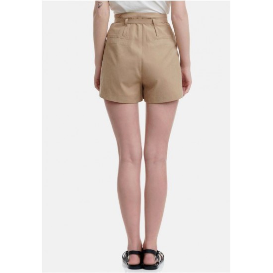 Funkybuddha Women Shorts with Paperbag (Beige)