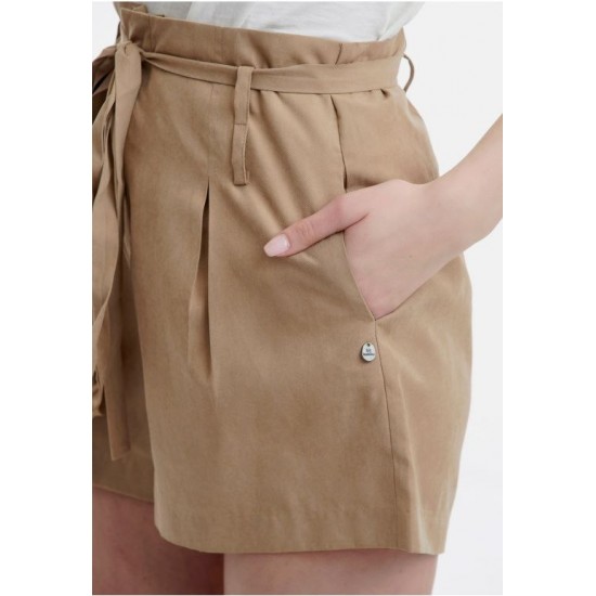 Funkybuddha Women Shorts with Paperbag (Beige)