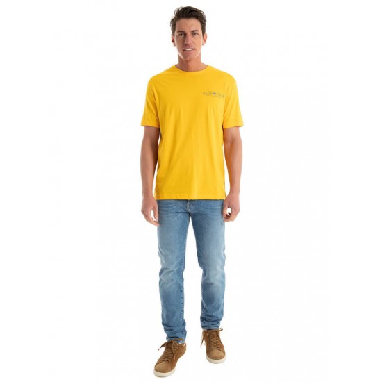 GANT Ανδρικό Βαμβακερό T-Shirt Printed Graphic Κανονική Γραμμή 2044017 733 Κίτρινο