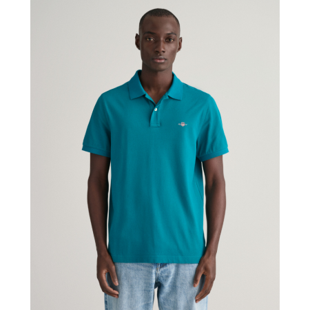 Gant Men's Cotton Regular Fit Shield Piqué Polo Shirt 2210 340 Ocean Turquosie