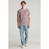 GANT Ανδρικό Βαμβακερό Ριγέ T-Shirt Κανονική Γραμμή 2003320 113 Λευκό GANT Ανδρικό Βαμβακερό Ριγέ T-Shirt Κανονική Γραμμή 2003320 113 Λευκό