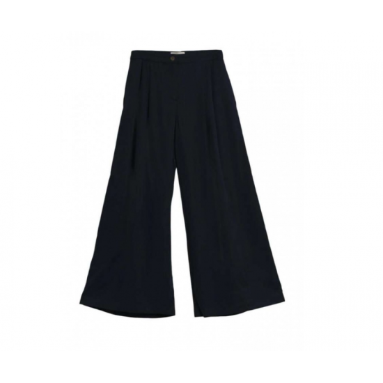 GANT Γυναικεία Βαμβακερή Παντελόνα Fluid Culotte Άνετη Γραμμή 4150346 433 Σκούρο Μπλε