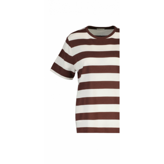 GANT Women's Regular Fit Breton Striped T-Shirt 4201578 226 Fresh Soil