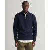 Gant Men's Cotton Wafle Texture Half Zip 2026046 433 Evening Blue