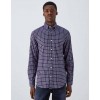 Gant Men's Regular Fit Cotton Twill Micro Multi Check Shirt 3230201 433 Evening Blue