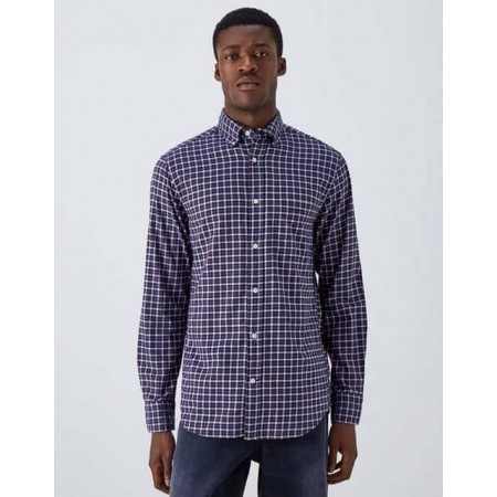 Gant Men's Regular Fit Cotton Twill Micro Multi Check Shirt 3230201 433 Evening Blue