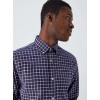 Gant Men's Regular Fit Cotton Twill Micro Multi Check Shirt 3230201 433 Evening Blue