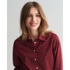 GANT Women's Cotton Voile Regular Fit Dot Print Shirt 4300418 604 Plumped Red