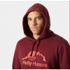 HELLY HANSEN Ανδρικό Βαμβακερό Φούτερ Nord Graphic Pull Over Hoodie Regular Fit 62975-180 Mars Red (Μπορντό)