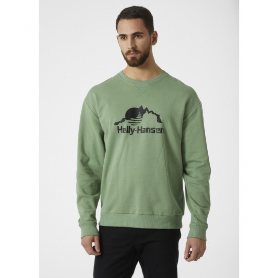 HELLY HANSEN Ανδρικό Φούτερ Crew-Neck Sweater Regular Fit 53891-408 Green (Πράσινο)