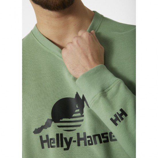 HELLY HANSEN Ανδρικό Φούτερ Crew-Neck Sweater Regular Fit 53891-408 Green (Πράσινο)