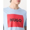 HUGO BOSS Men's Crew-Neck T-Shirt In Cotton Jersey Dulive222 50467952 455 Light Blue