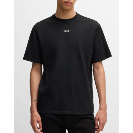 HUGO Ανδρικό Βαμβακερό T-Shirt Dapolino Relaxed Fit 50488330 001 (Μαύρο)