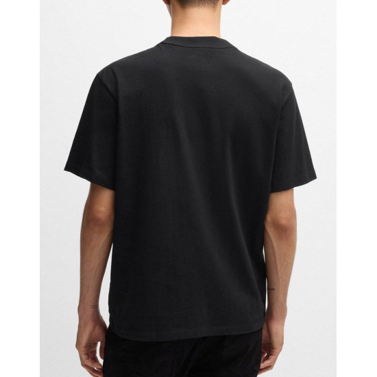 HUGO Ανδρικό Βαμβακερό T-Shirt Dapolino Relaxed Fit 50488330 001 (Μαύρο)