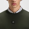 HUGO Ανδρικό Βαμβακερό Φούτερ Λαιμόκοψη Relaxed Fit Sweatshirt Dettil 50533689 309 Πράσινο