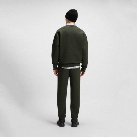 HUGO Ανδρικό Βαμβακερό Φούτερ Λαιμόκοψη Relaxed Fit Sweatshirt Dettil 50533689 309 Πράσινο