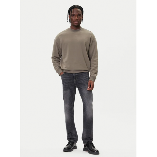 HUGO Ανδρικό Βαμβακερό Φούτερ Dapocrew Relaxed Fit 50525892 032 (Γκρί)
