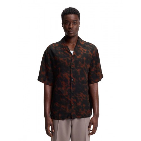 Hugo Ανδρικό Πουκάμισο Κοντομάνικο Espino Oversized Fit 50560596 982(Black)