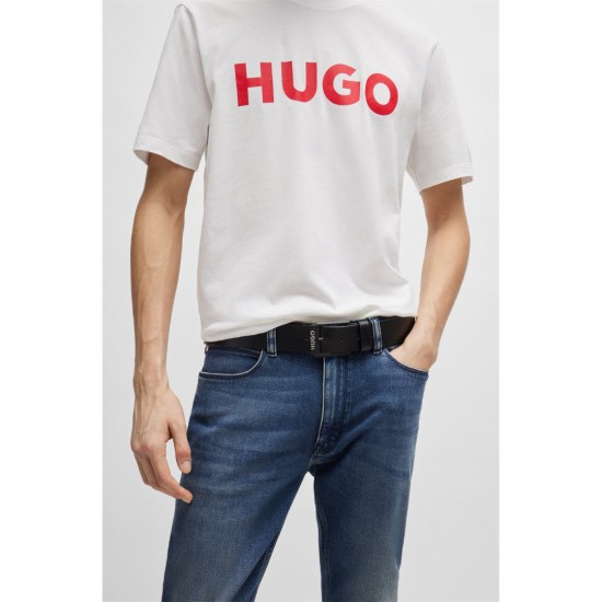 HUGO Ανδρική Δερμάτινη Ζώνη Gelio-B_Sz40 50503404 001(Black)