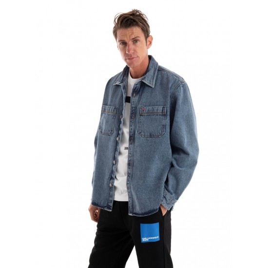 HUGO BOSS Ανδρικό Oversized Jean Jacket  Erato 50520112 - 410 (Μπλε)