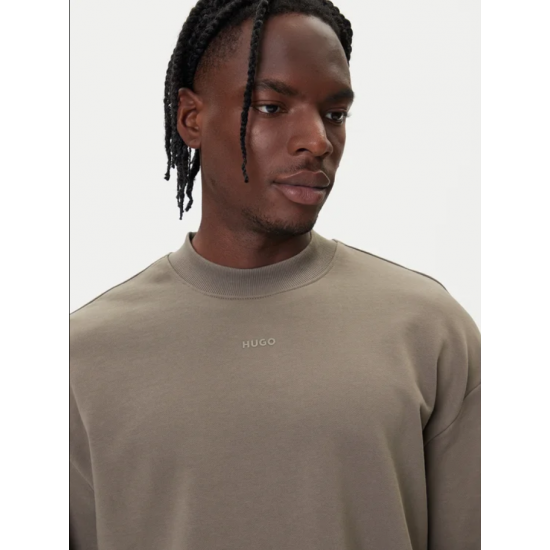 HUGO Ανδρικό Βαμβακερό Φούτερ Dapocrew Relaxed Fit 50525892 032 (Γκρί)