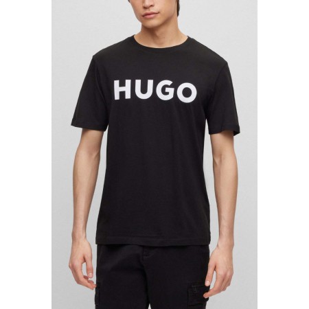 HUGO Ανδρικό Βαμβακερό T-shirt Regular Fit Dulivio 50467556 002 (Μαύρο)