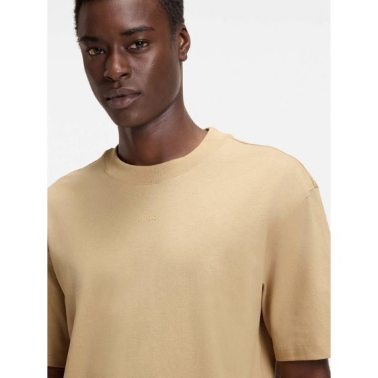 HUGO Ανδρικό Βαμβακερό T-Shirt Dapolino Relaxed Fit 50488330 269 (Medium Beige)