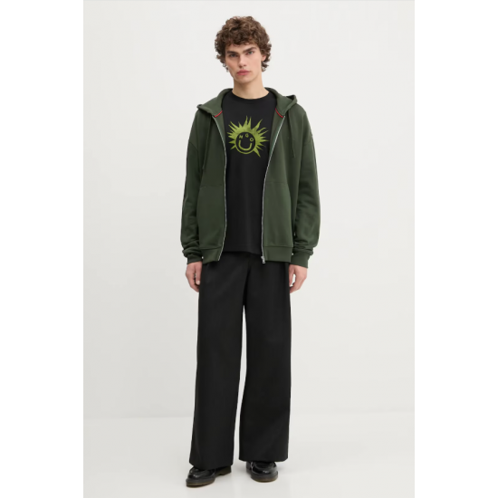 HUGO BOSS Ανδρική Βαμβακερή Ζακέτα με κουκούλα Relaxed Fit Dapozip 50548651 309 (Χακί)