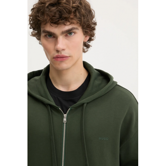 HUGO BOSS Ανδρική Βαμβακερή Ζακέτα με κουκούλα Relaxed Fit Dapozip 50548651 309 (Χακί)