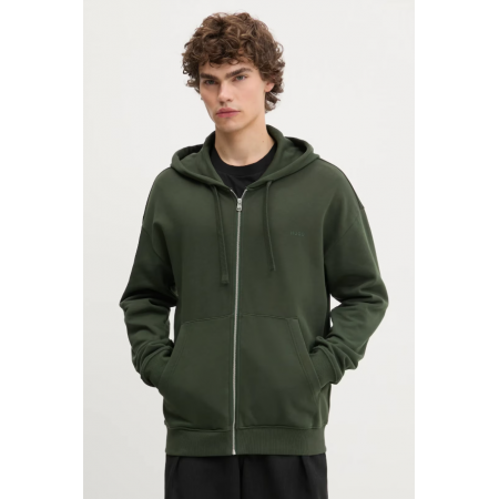 HUGO Ανδρική Βαμβακερή Ζακέτα με κουκούλα Relaxed Fit Dapozip 50548651 309 (Χακί)