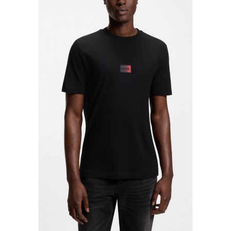 HUGO Ανδρικό Βαμβακερό T-Shirt Danotie Regular Fit 50553124 001 (Black)