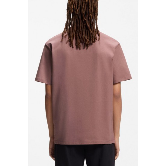 HUGO Ανδρικό Βαμβακερό T-Shirt Dapolino Relaxed Fit 50488330 236 (Light Pastel Brown)