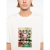 HUGO Ανδρικό Βαμβακερό T-Shirt Damoru Regular Fit 50557679-102(Natural)
