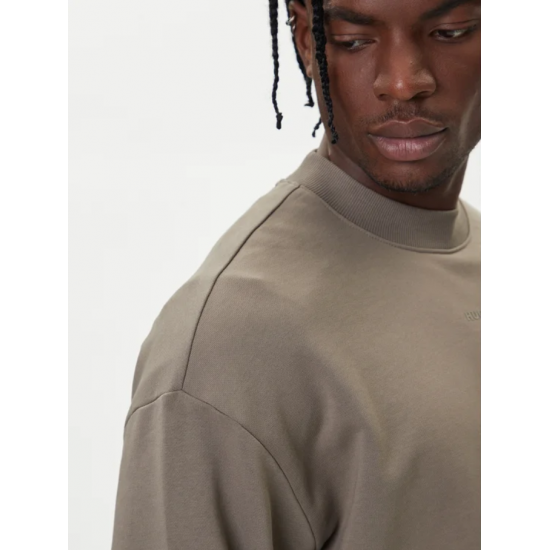 HUGO Ανδρικό Βαμβακερό Φούτερ Dapocrew Relaxed Fit 50525892 032 (Γκρί)