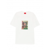 HUGO Ανδρικό Βαμβακερό T-Shirt Damoru Regular Fit 50557679-102(Natural)