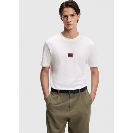 HUGO Ανδρικό Βαμβακερό T-Shirt Danotie Regular Fit 50553124 102 (White)
