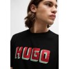 HUGO BOSS Ανδρικό Βαμβακερό T-shirt Regular Fit Daqerio 50516624-001 (Μαύρο)