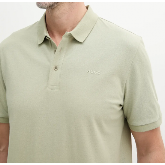 HUGO BOSS Men's Cotton-Pique Regular Fit Polo Shirt Donos222 50466182 391 Open Green