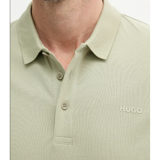 HUGO BOSS Men's Cotton-Pique Regular Fit Polo Shirt Donos222 50466182 391 Open Green