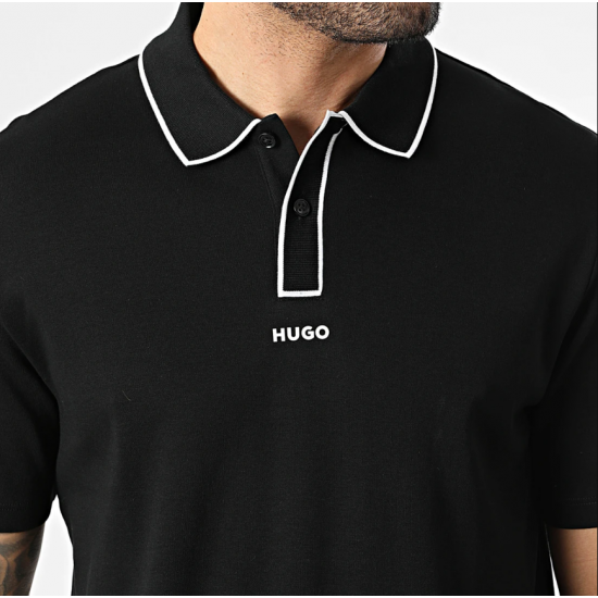 HUGO Ανδρικό Polo Dalumo Regular Fit 50553045 001 (Black)