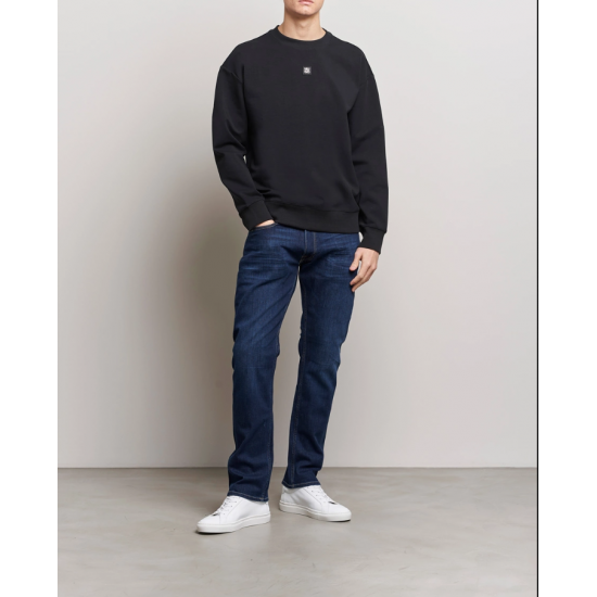 HUGO Ανδρικό Βαμβακερό Φούτερ Λαιμόκοψη Relaxed Fit Sweatshirt Dettil 50533689 002 (Μαύρο)