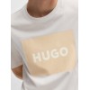 HUGO BOSS Ανδρικό Βαμβακερό T-shirt Regular Fit Box Logo Dulive222 50467952-122 (Μπεζ)